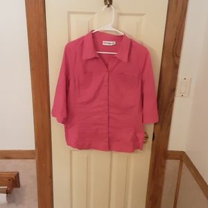 Pink button down shirt